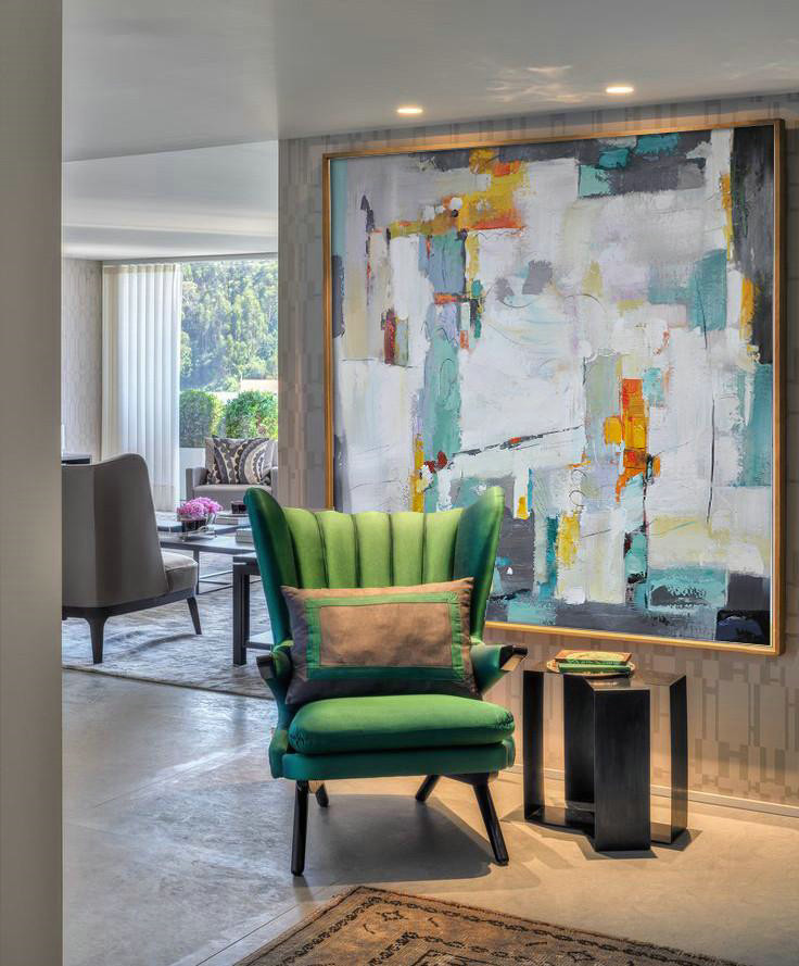 Large Contemporary Art Acrylic Painting,Oversized Contemporary Art,Original Art For Sale By Artist,Green,Blue,Yellow,Violet Ash.etc